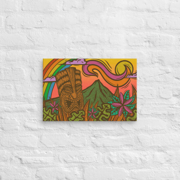 Rainbow Tiki - Gallery Wrapped Canvas Print - Image 2