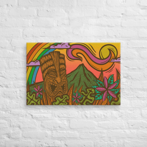 Rainbow Tiki - Gallery Wrapped Canvas Print - Image 3