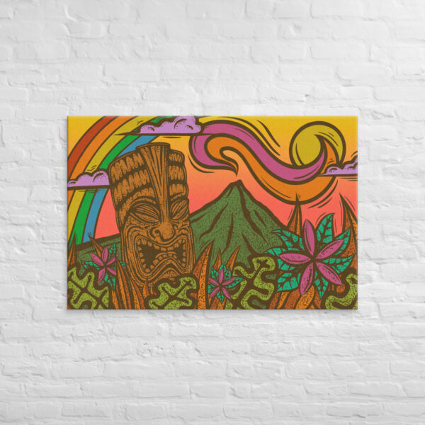 Rainbow Tiki - Gallery Wrapped Canvas Print - Image 4