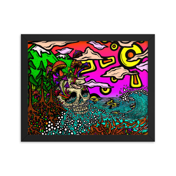 Slightly Shroomin - Framed Print - Image 3