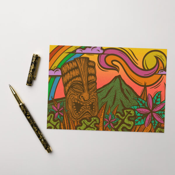 Rainbow Tiki - Greeting cards