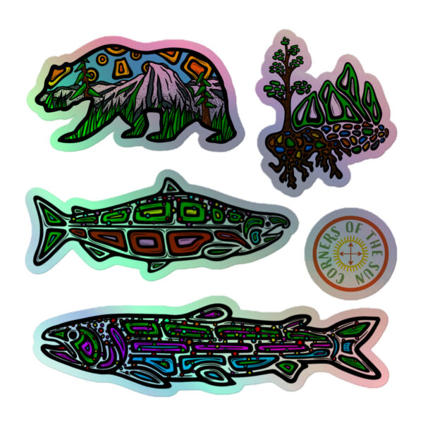 California Theme Holographic Vinyl Sticker Sheet